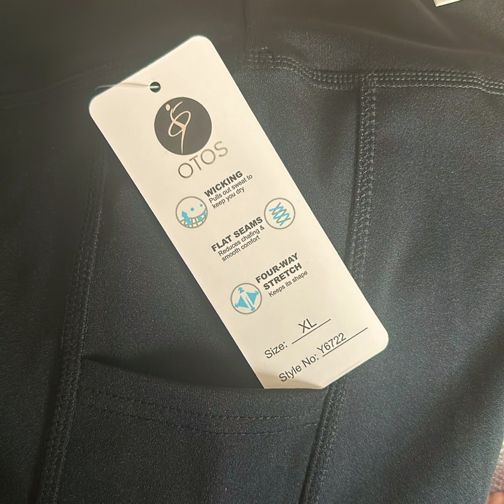 XL OTOS Active wicking pants black with mesh side